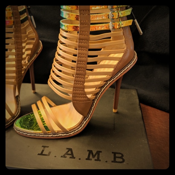 L.A.M.B. Shoes - L.A.M.B Brook Camcop 4" Heels